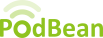 Logo that reads "PodBean".